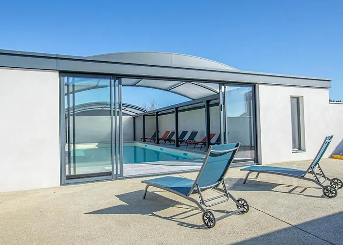 بيت للعطل La Corvette Maison Avec Piscine/parking/wifi/plages 5kms لو ماثيز