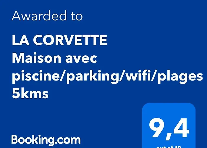 La Corvette Maison Avec Piscine/parking/wifi/plages 5kms بيت للعطل *